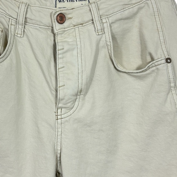 FREE PEOPLE WE THE FREE Mid Rise Lucky You denim Barrel Crop Jeans 26 - Picture 5 of 12